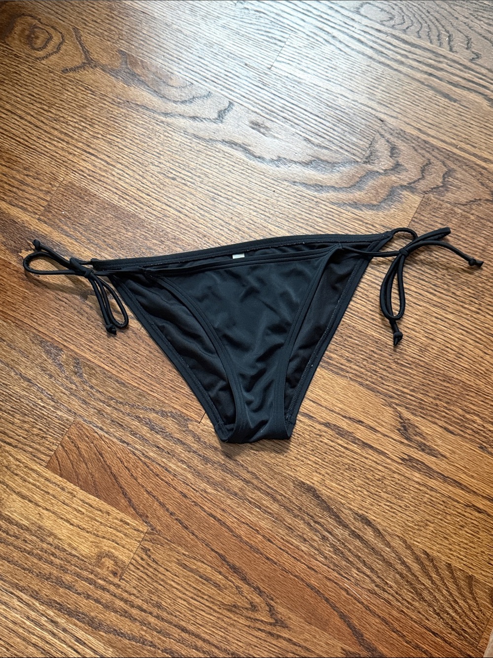 Victoria’s Secret Black Bikini Bottom, Cheeky, Side-Ties Size Small